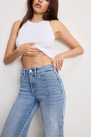 GOOD WAIST PALAZZO JEANS | INDIGO957