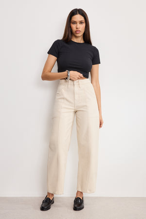 CROPPED BARREL PANTS |