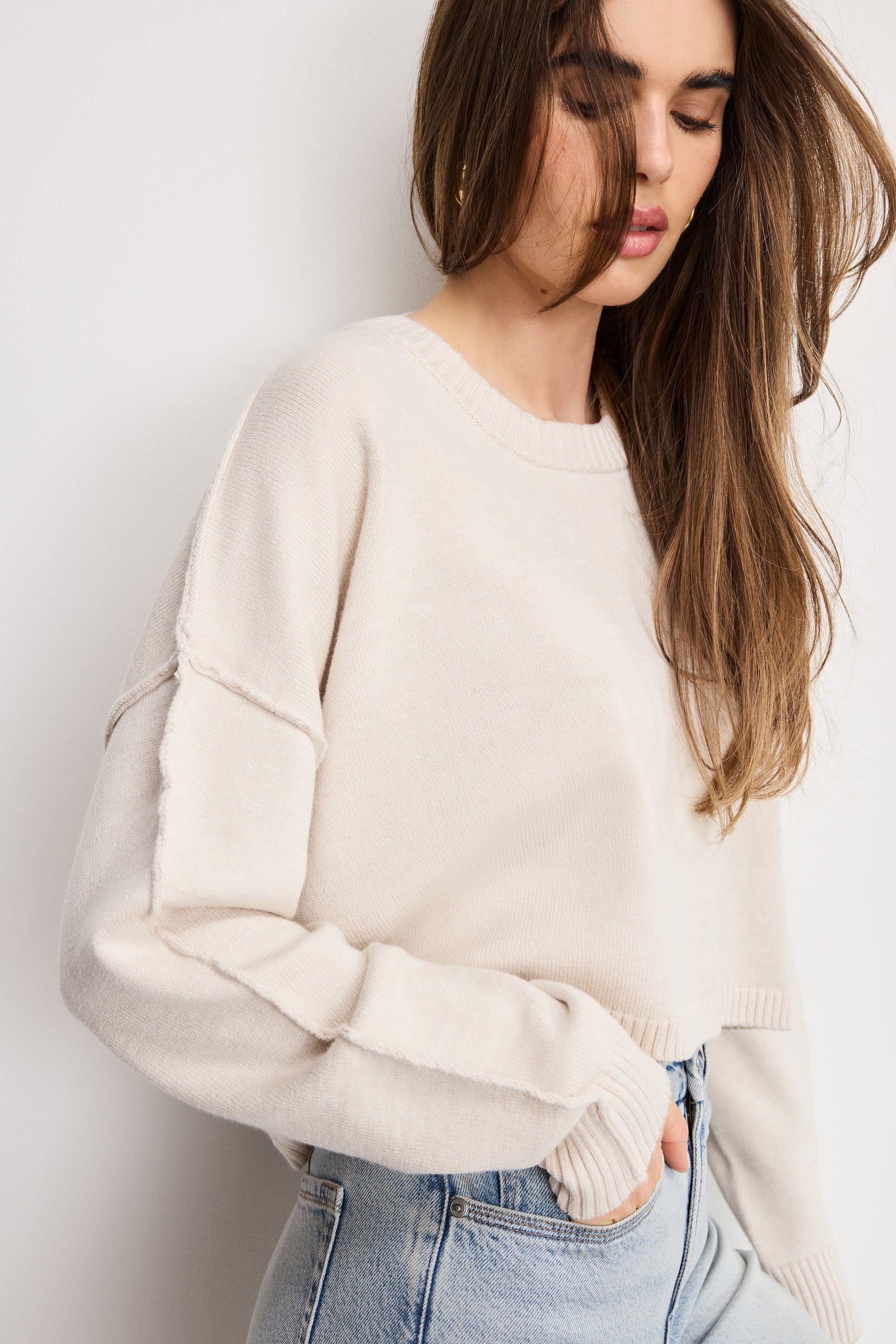 COZY KNIT CREW NECK | VANILLA001
