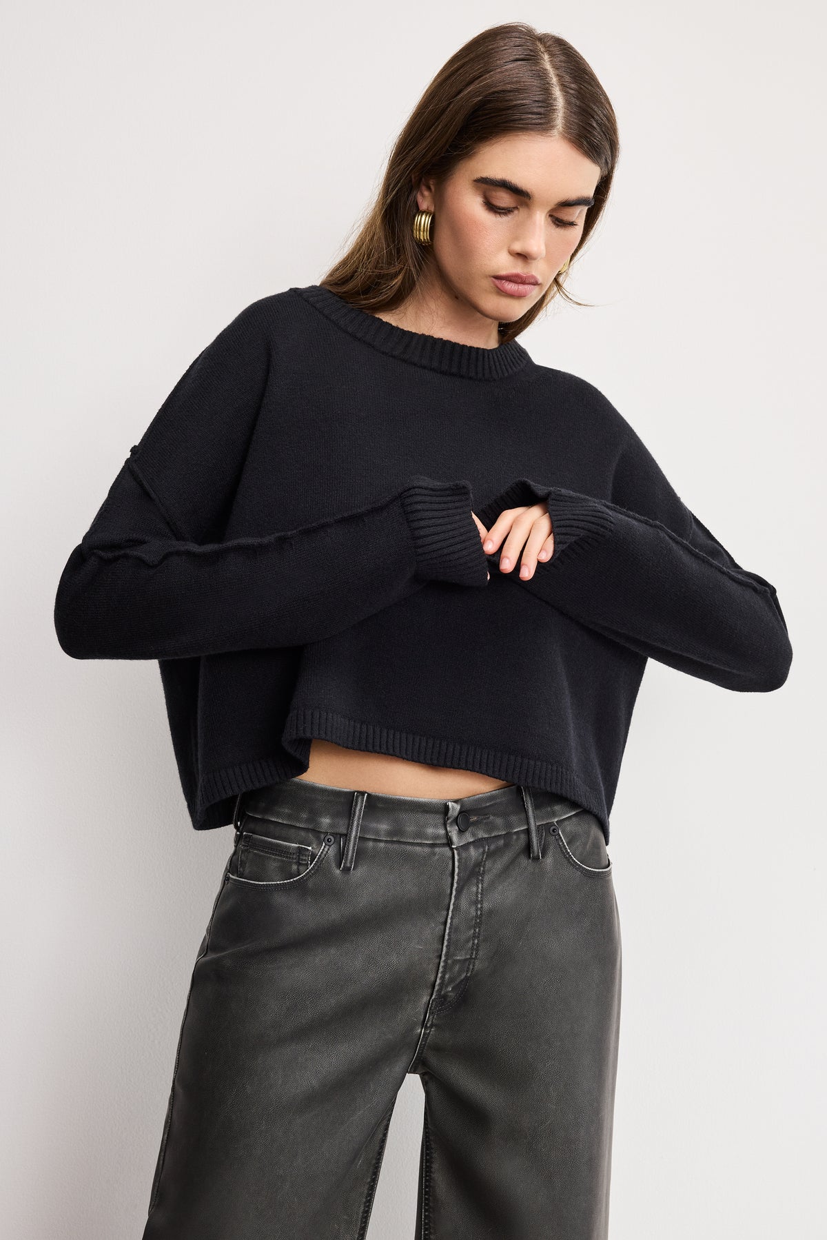 COZY KNIT CREW NECK | BLACK