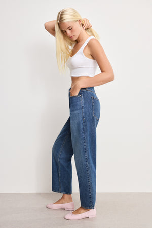 GOOD 90S CROPPED RELAXED JEANS | INDIGO963
