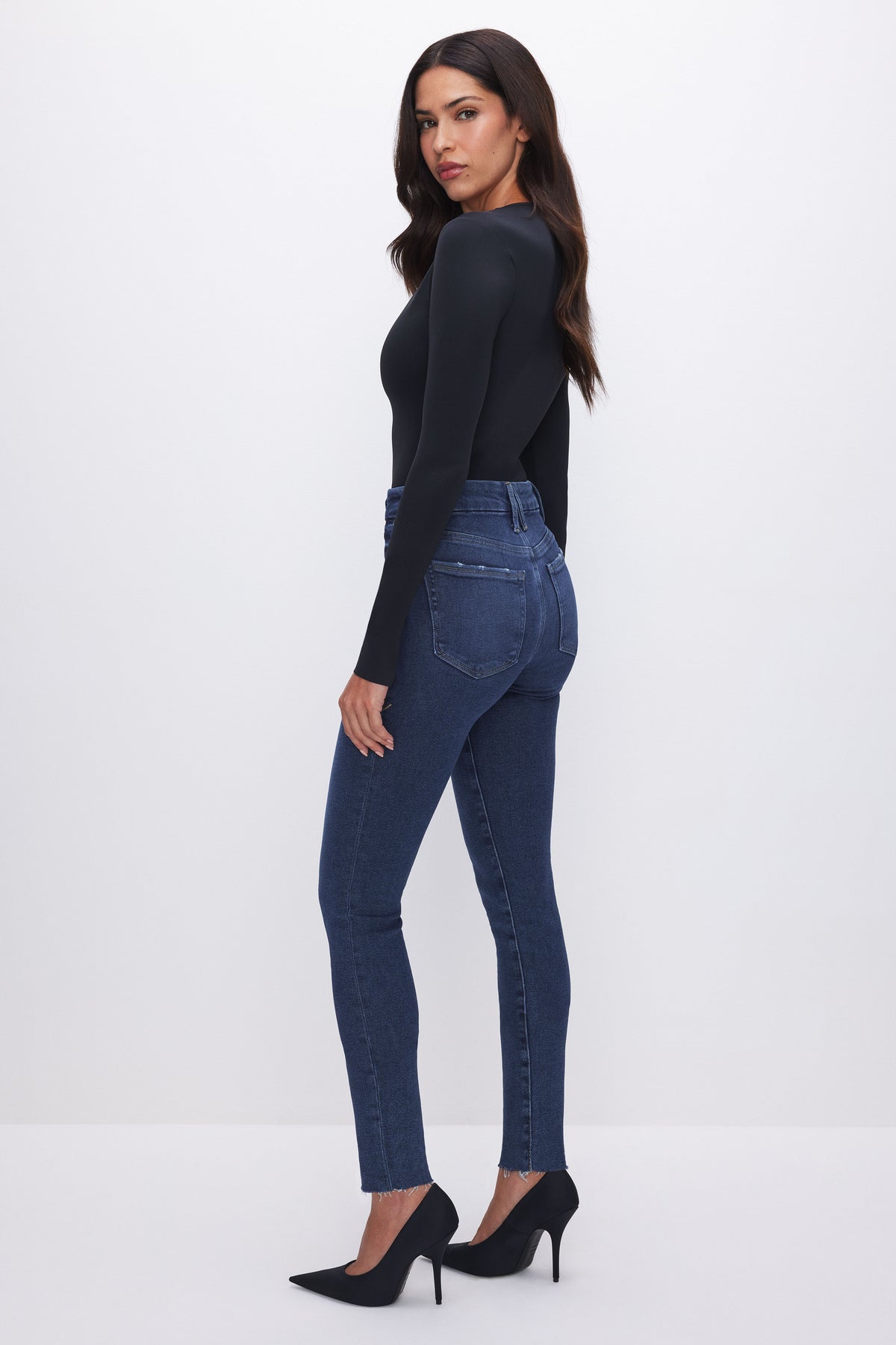 GOOD LEGS SKINNY JEANS | BLUE866-1 | GOOD AMERICAN | MODEL_A