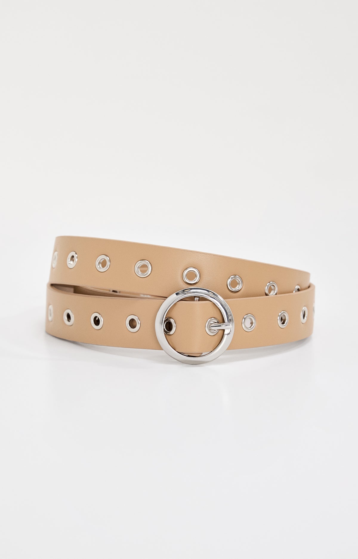 SKINNY EYELET BELT | TAN002-1 | GOOD AMERICAN | MODEL_A