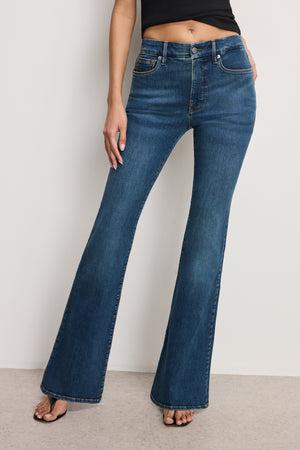 GOOD LEGS FLARE JEANS LONG | BLUE004