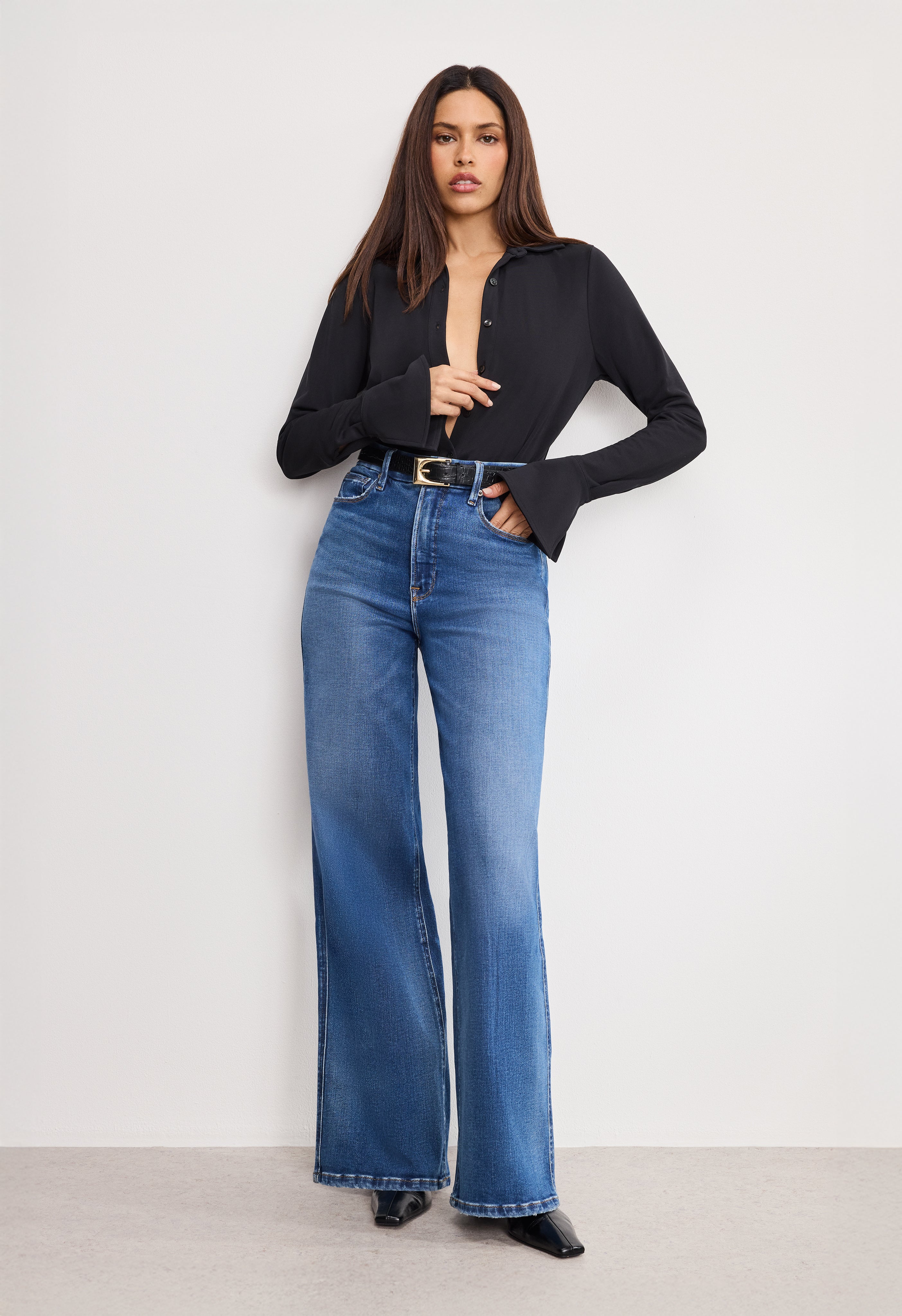 SOFT TECH GOOD SKATE WIDE LEG JEANS | INDIGO891 – GOOD AMERICAN