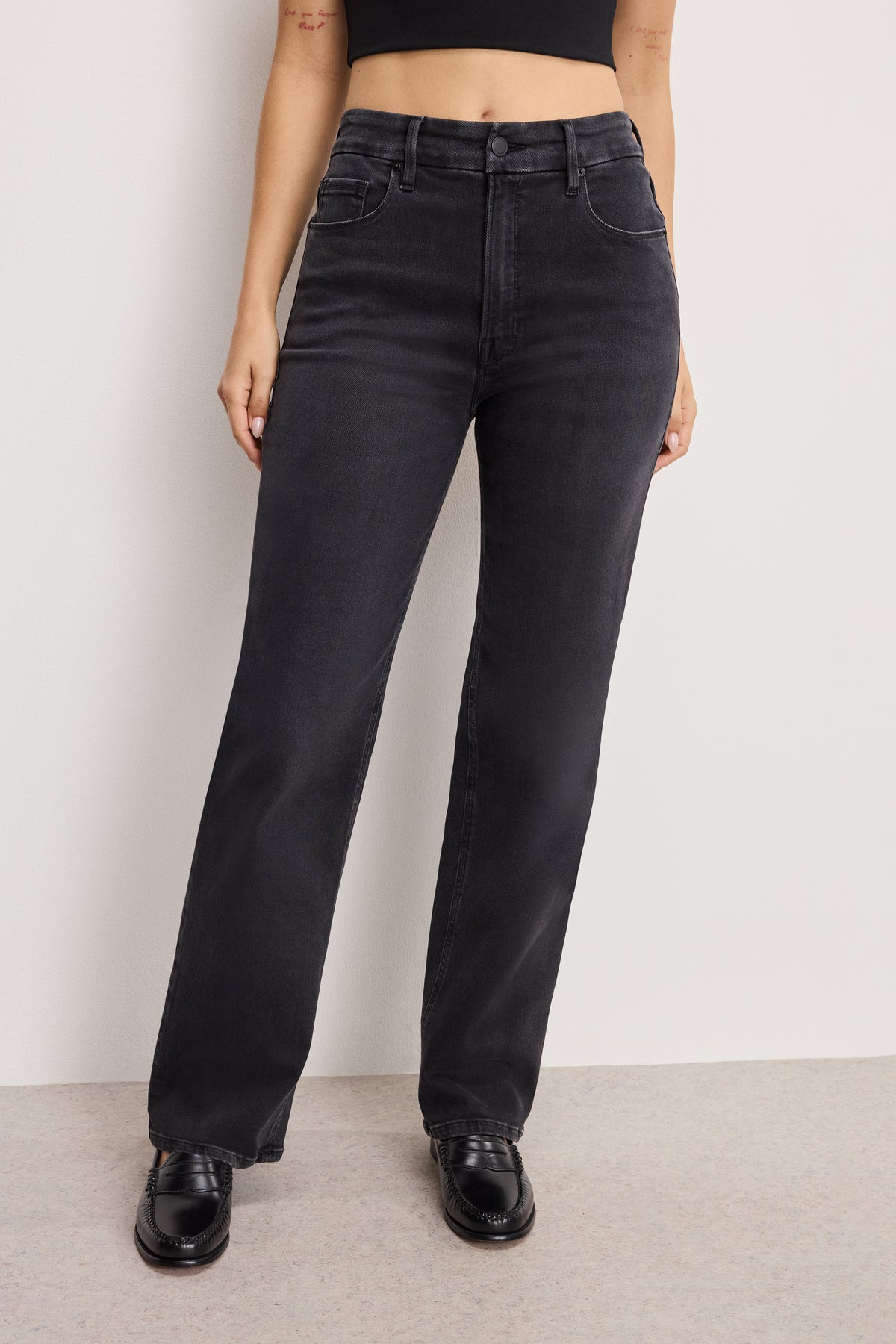 SOFT TECH GOOD TRUE STRAIGHT JEANS | BLACK343