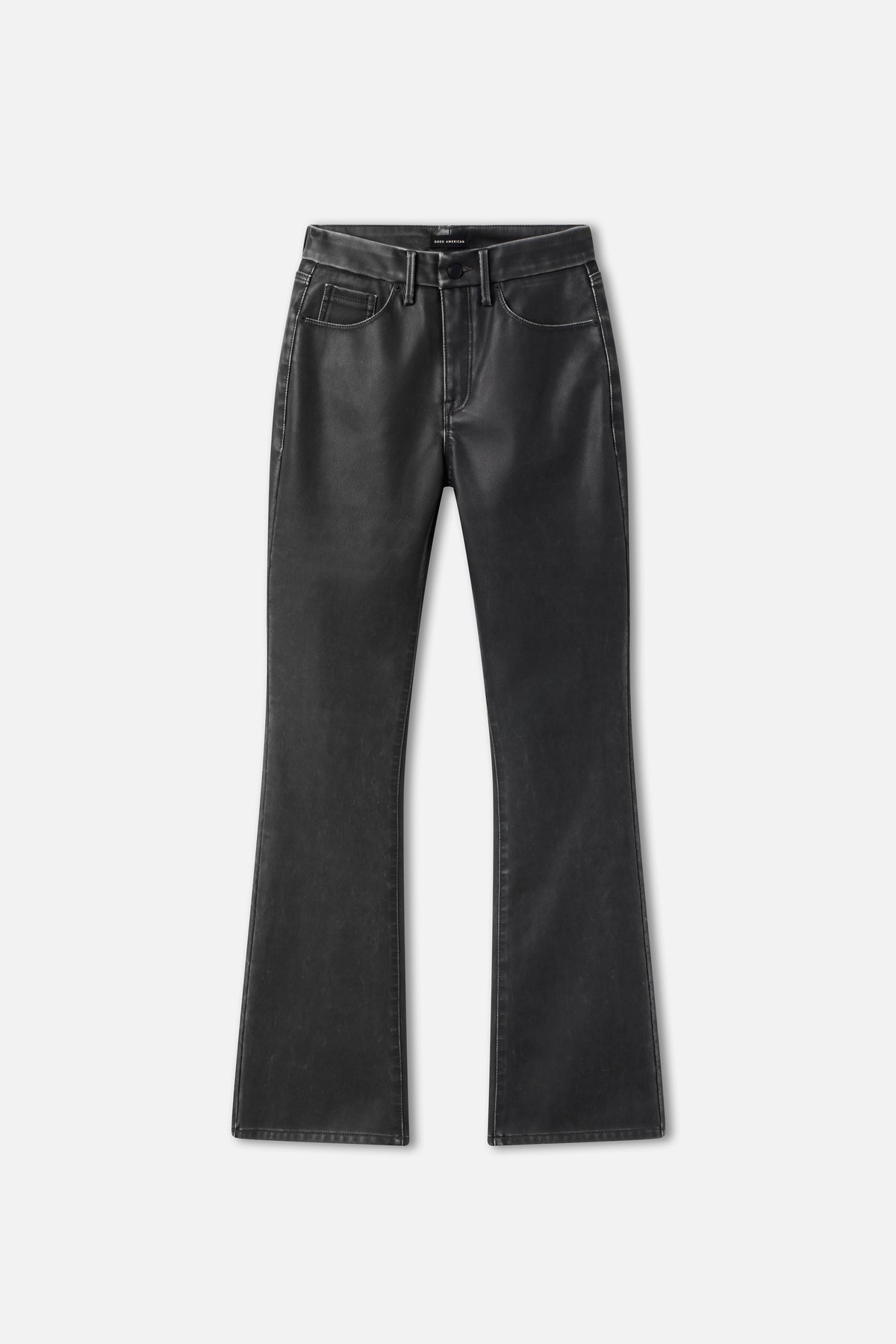 GOOD CLASSIC BOOTCUT FAUX LEATHER PANTS | BLACK001