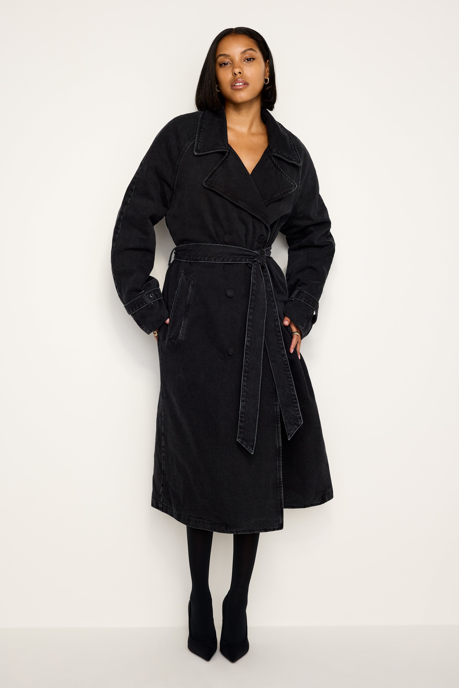 CLASSIC TRENCH COAT BLACK351