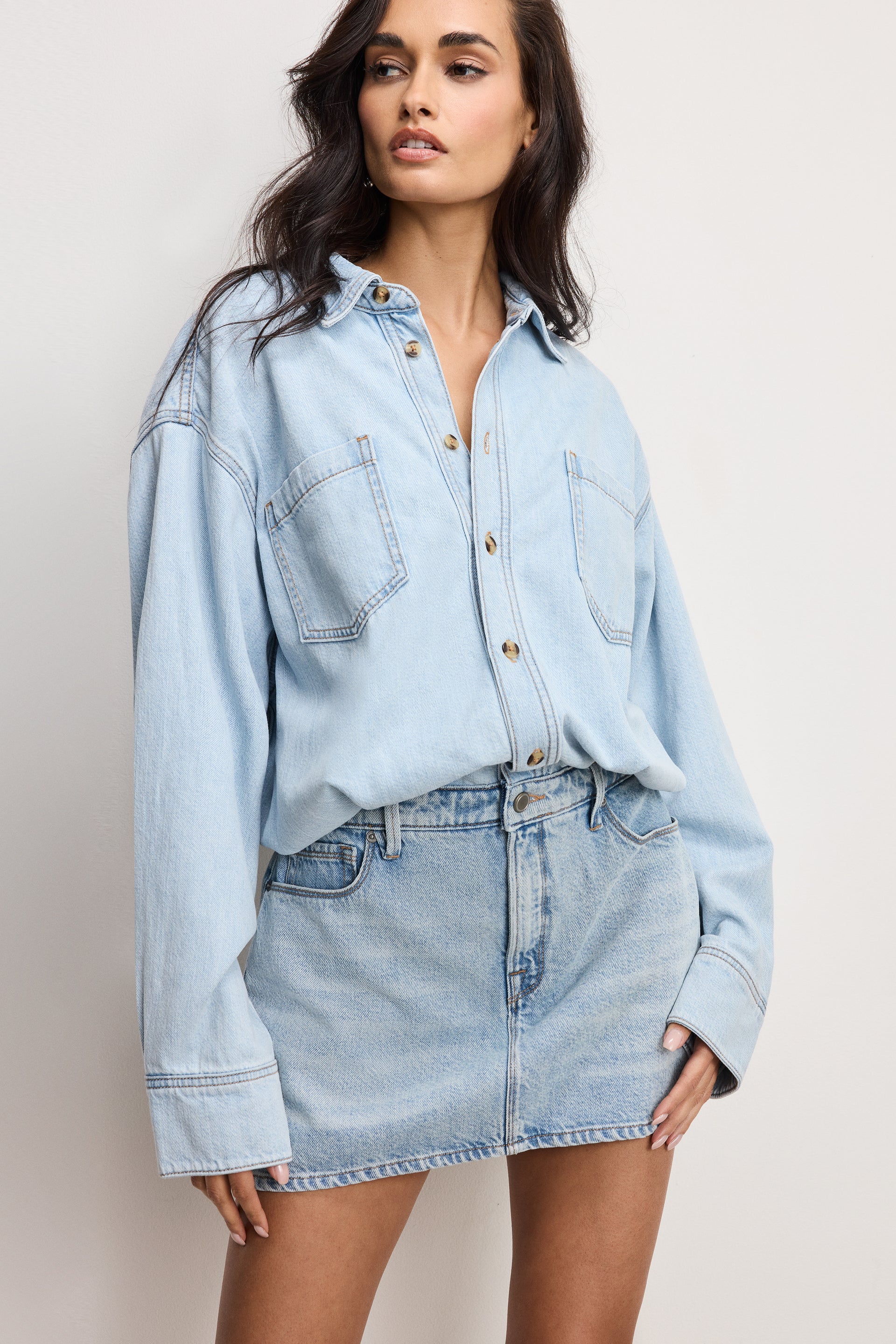 DENIM SHIRT DRESS