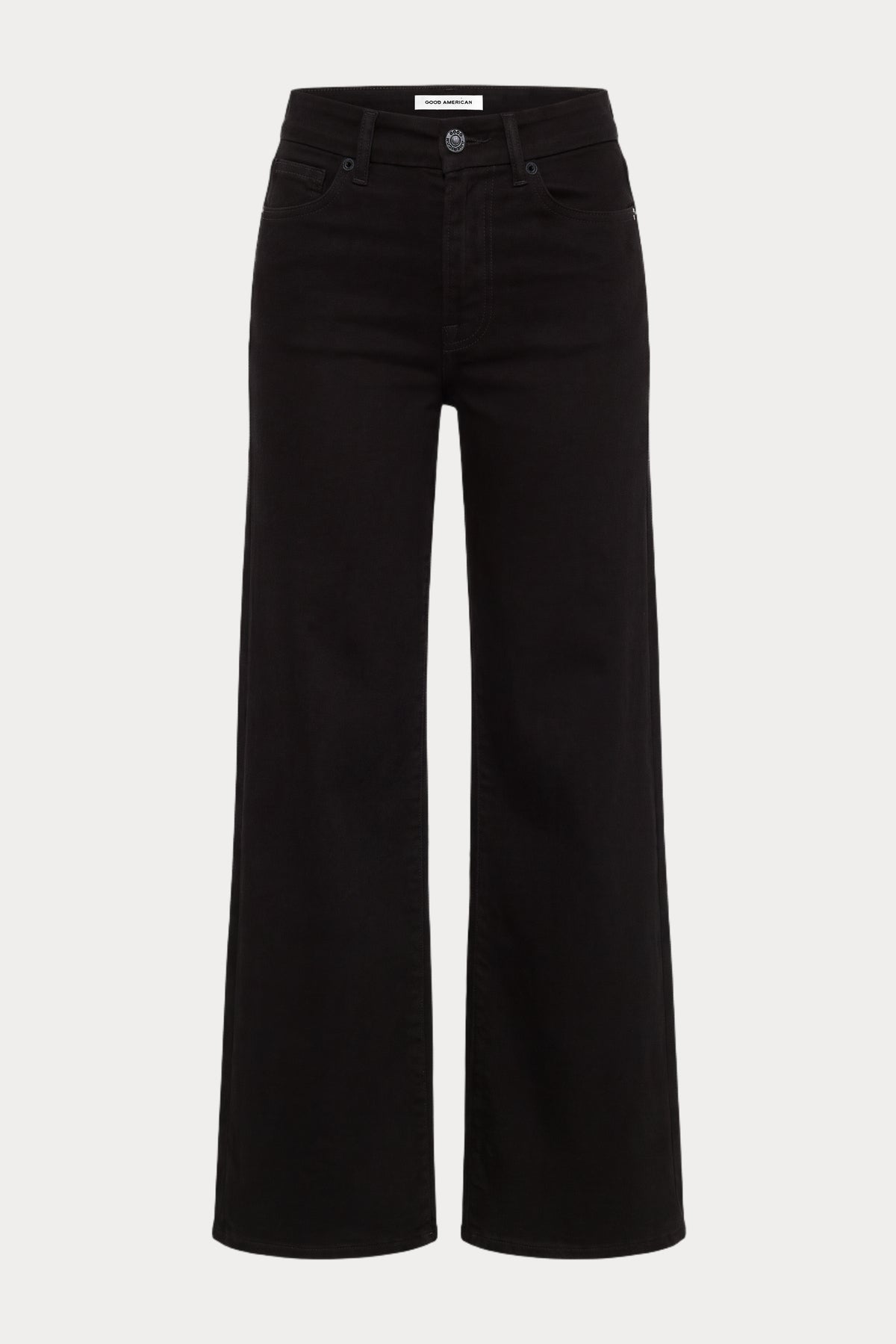ALWAYS FITS SLIM PETITE PALAZZO JEANS | BLACK001-7 | GOOD AMERICAN | FLAT