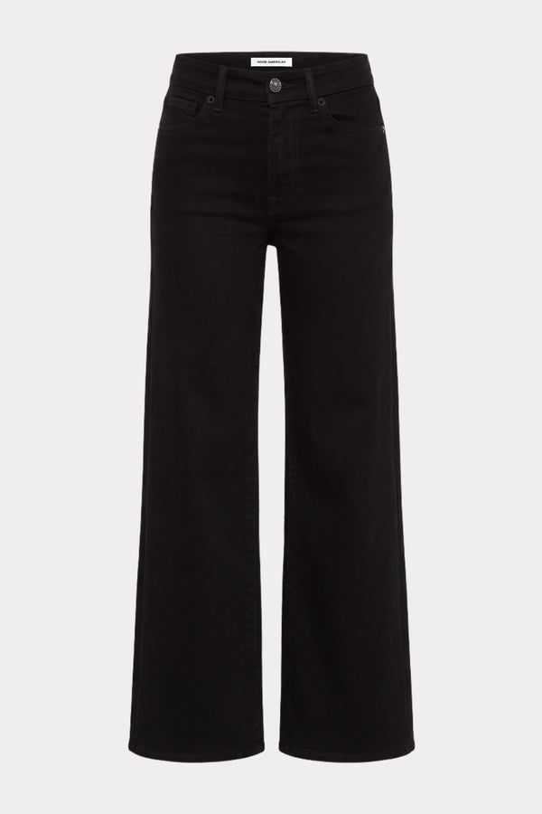 ALWAYS FITS SLIM PETITE PALAZZO JEANS | BLACK001-7 | GOOD AMERICAN | FLAT