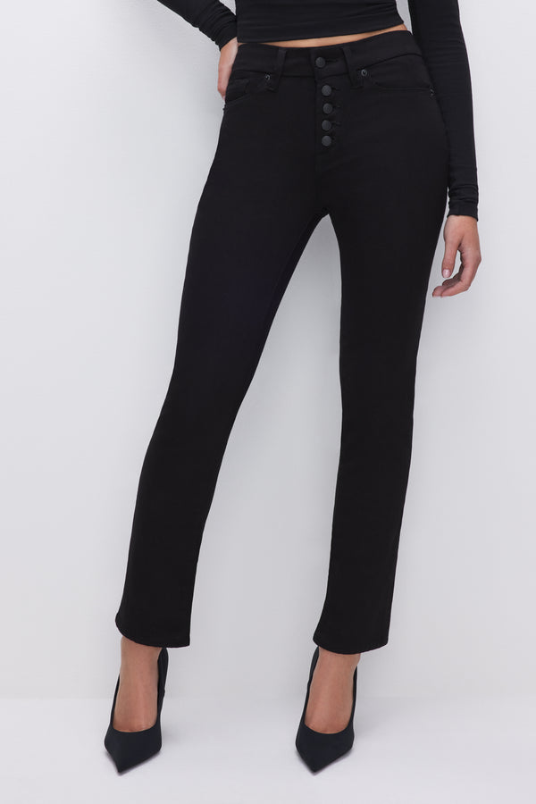 NEVER FADES GOOD LEGS STRAIGHT JEANS | BLACK001