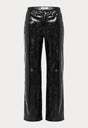 BETTER THAN LEATHER GHOST WAIST LOW LOOSE PANT | BLACK-7 | GOOD AMERICAN | FLAT