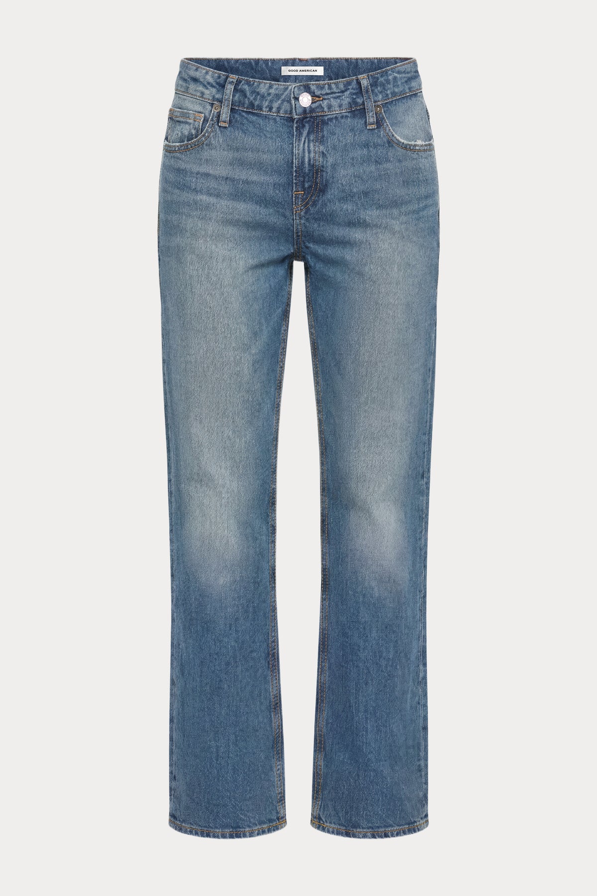 VINTAGE LOW RISE BOOTCUT JEANS | INDIGO1282-9 | GOOD AMERICAN | MODEL_A