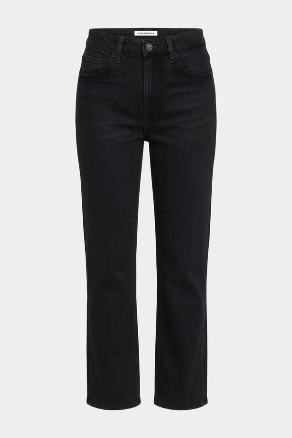 VINTAGE STRAIGHT ANKLE JEANS | ASPHALT-7 | GOOD AMERICAN | FLAT