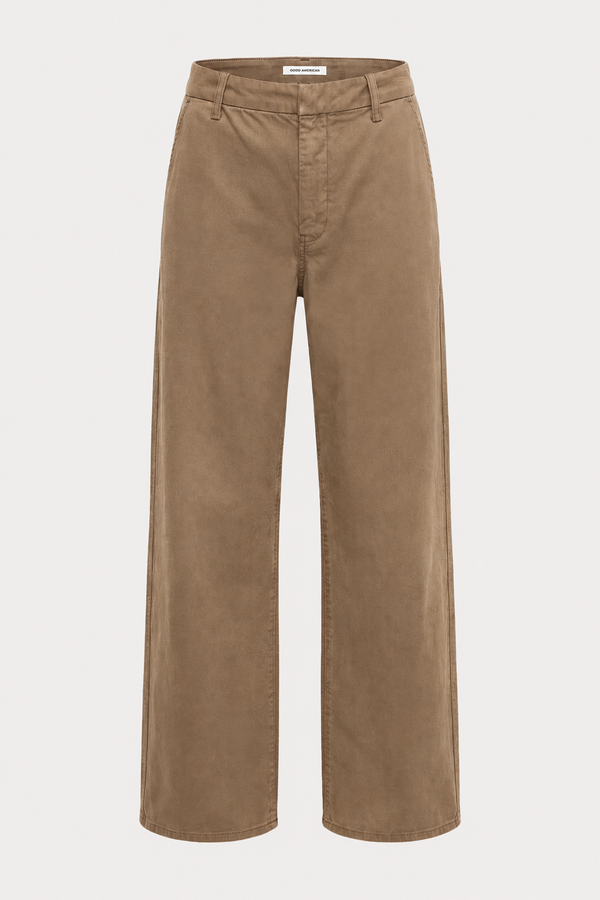 THE LOW SLUNG BAGGY TROUSER | TEA BARK-7 | GOOD AMERICAN | GHOST