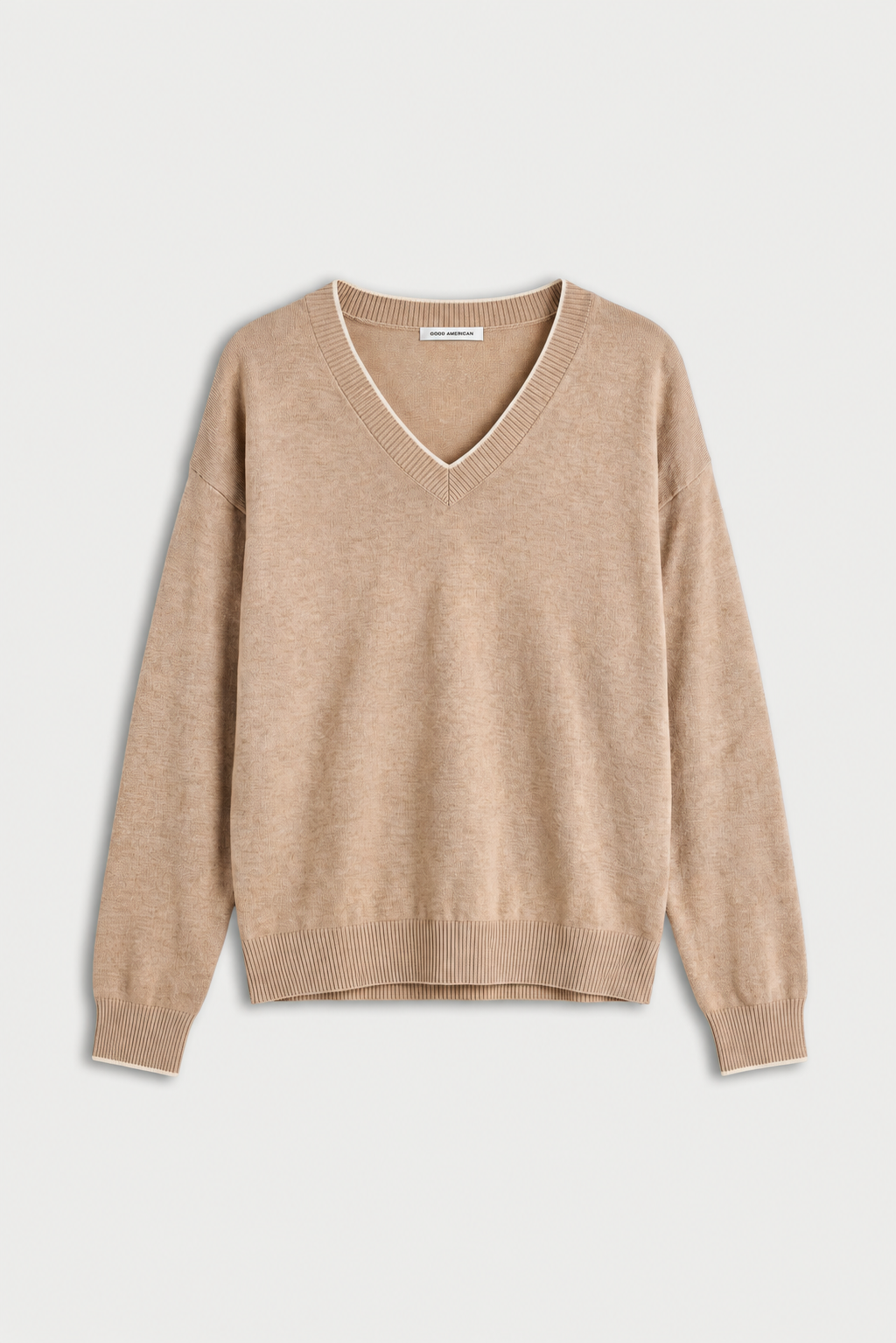 THE COZY V NECK SWEATER | DUNE MIST